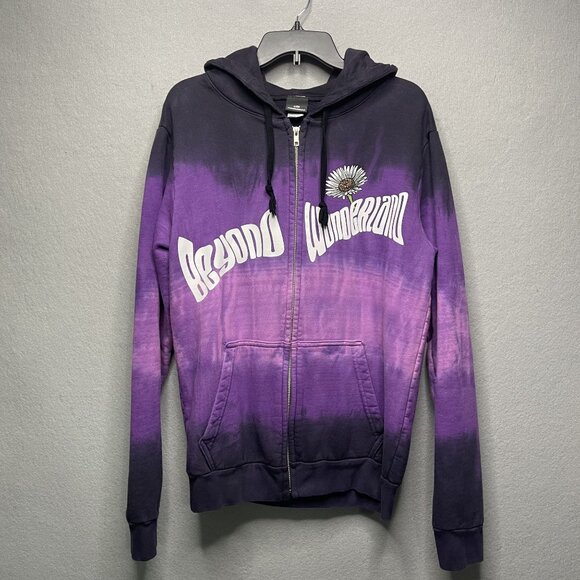 Insomniac Tops - Insomniac Beyond Wonderland Purple Tie-Dye Zip-Up Hoodie S